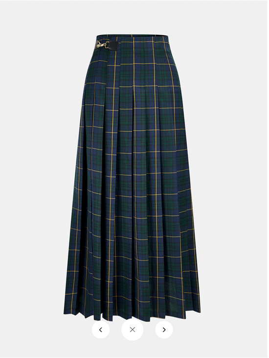 Commense Dresses & Skirts - Copied - NWT Commense Pleated Plaid Buckle Maxi Skirt Sz M
